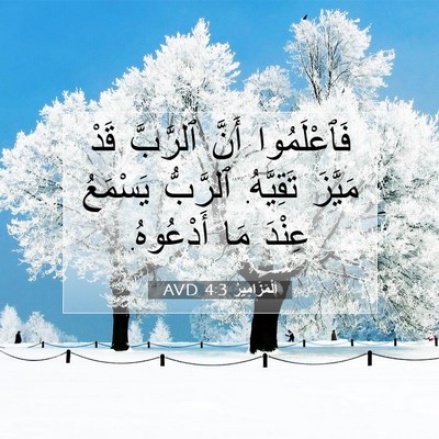 Picture 07 - اَلْمَزَامِيرُ 4:3 AVD - فَٱعْلَمُوا أَنَّ - Bible Verse Picture