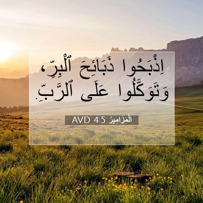 Picture 07 - اَلْمَزَامِيرُ 4:5 AVD - اِذْبَحُوا ذَبَائِحَ - Bible Verse Picture