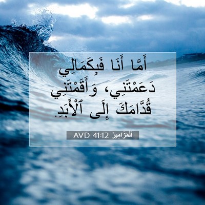 Picture 07 - اَلْمَزَامِيرُ 41:12 AVD - أَمَّا أَنَا فَبِكَمَالِي - Bible Verse Picture