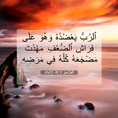 Picture 07 - اَلْمَزَامِيرُ 41:3 AVD - ٱلرَّبُّ يَعْضُدُهُ - Bible Verse Picture