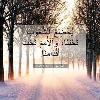 Picture 07 - اَلْمَزَامِيرُ 47:3 AVD - يُخْضِعُ ٱلشُّعُوبَ - Bible Verse Picture