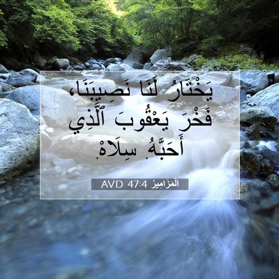 Picture 07 - اَلْمَزَامِيرُ 47:4 AVD - يَخْتَارُ لَنَا - Bible Verse Picture