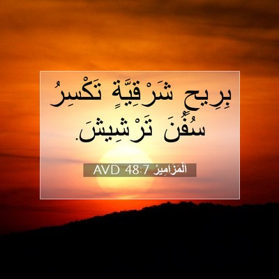 Picture 07 - اَلْمَزَامِيرُ 48:7 AVD - بِرِيحٍ شَرْقِيَّةٍ - Bible Verse Picture