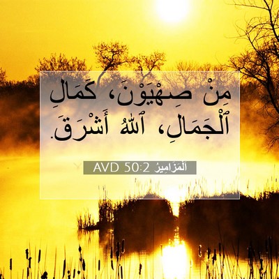 Picture 07 - اَلْمَزَامِيرُ 50:2 AVD - مِنْ صِهْيَوْنَ، كَمَالِ - Bible Verse Picture
