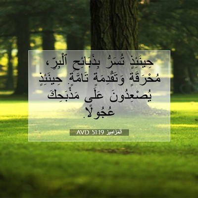 Picture 07 - اَلْمَزَامِيرُ 51:19 AVD - حِينَئِذٍ تُسَرُّ - Bible Verse Picture