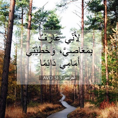 Picture 07 - اَلْمَزَامِيرُ 51:3 AVD - لِأَنِّي عَارِفٌ - Bible Verse Picture