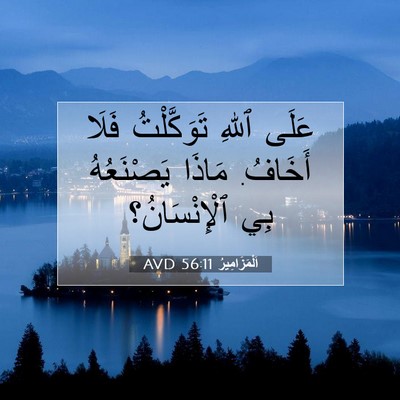 Picture 07 - اَلْمَزَامِيرُ 56:11 AVD - عَلَى ٱللهِ تَوَكَّلْتُ - Bible Verse Picture