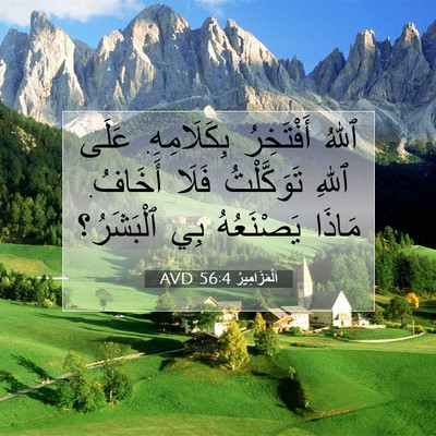 Picture 07 - اَلْمَزَامِيرُ 56:4 AVD - ٱللهُ أَفْتَخِرُ - Bible Verse Picture