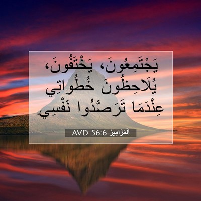 Picture 07 - اَلْمَزَامِيرُ 56:6 AVD - يَجْتَمِعُونَ، - Bible Verse Picture
