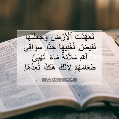 Picture 07 - اَلْمَزَامِيرُ 65:9 AVD - تَعَهَّدْتَ ٱلْأَرْضَ - Bible Verse Picture