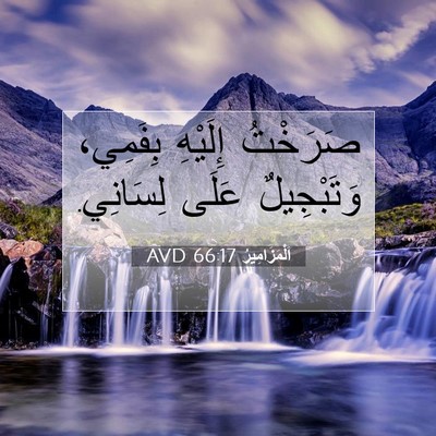Picture 07 - اَلْمَزَامِيرُ 66:17 AVD - صَرَخْتُ إِلَيْهِ - Bible Verse Picture