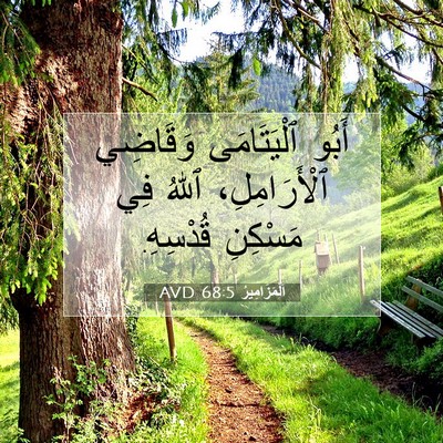 Picture 07 - اَلْمَزَامِيرُ 68:5 AVD - أَبُو ٱلْيَتَامَى - Bible Verse Picture