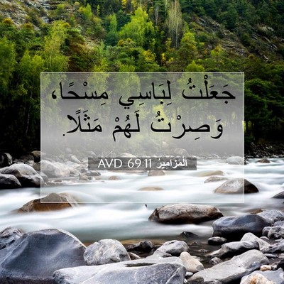 Picture 07 - اَلْمَزَامِيرُ 69:11 AVD - جَعَلْتُ لِبَاسِي - Bible Verse Picture