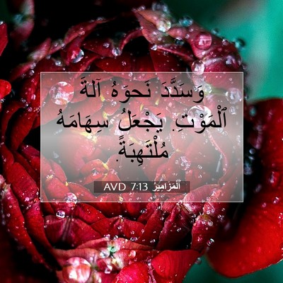Picture 07 - اَلْمَزَامِيرُ 7:13 AVD - وَسَدَّدَ نَحوَهُ آلةَ - Bible Verse Picture