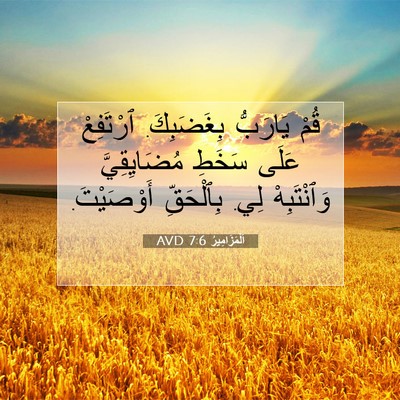 Picture 07 - اَلْمَزَامِيرُ 7:6 AVD - قُمْ يَارَبُّ بِغَضَبِكَ. - Bible Verse Picture
