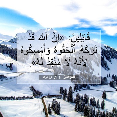 Picture 07 - اَلْمَزَامِيرُ 71:11 AVD - قَائِلِينَ: «إِنَّ ٱللهَ - Bible Verse Picture