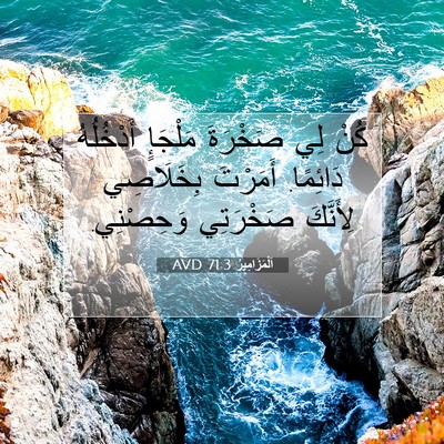 Picture 07 - اَلْمَزَامِيرُ 71:3 AVD - كُنْ لِي صَخْرَةَ مَلْجَإٍ - Bible Verse Picture