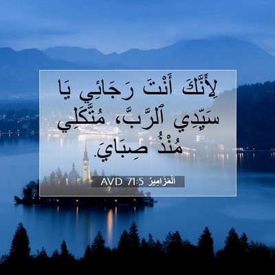 Picture 07 - اَلْمَزَامِيرُ 71:5 AVD - لِأَنَّكَ أَنْتَ رَجَائِي - Bible Verse Picture