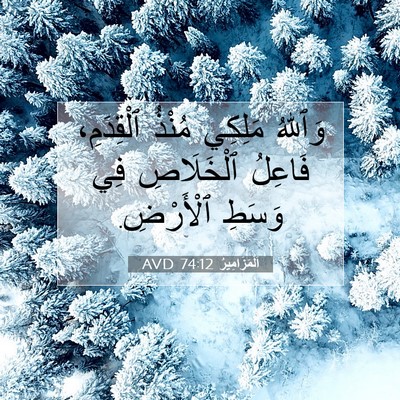 Picture 07 - اَلْمَزَامِيرُ 74:12 AVD - وَٱللهُ مَلِكِي مُنْذُ - Bible Verse Picture