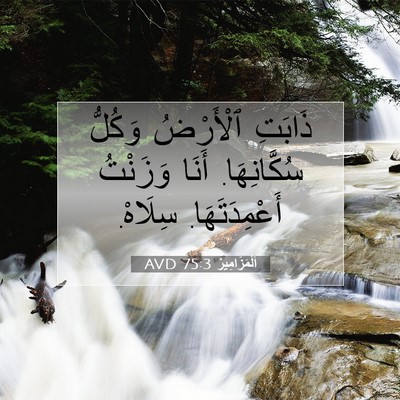 Picture 07 - اَلْمَزَامِيرُ 75:3 AVD - ذَابَتِ ٱلْأَرْضُ وَكُلُّ - Bible Verse Picture