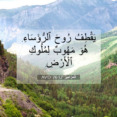 Picture 07 - اَلْمَزَامِيرُ 76:12 AVD - يَقْطِفُ رُوحَ - Bible Verse Picture
