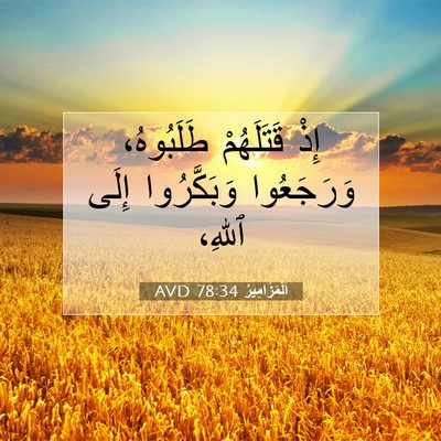 Picture 07 - اَلْمَزَامِيرُ 78:34 AVD - إِذْ قَتَلَهُمْ - Bible Verse Picture