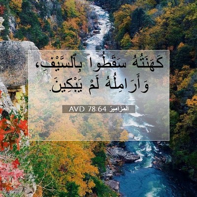 Picture 07 - اَلْمَزَامِيرُ 78:64 AVD - كَهَنَتُهُ سَقَطُوا - Bible Verse Picture