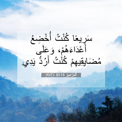 Picture 07 - اَلْمَزَامِيرُ 81:14 AVD - سَرِيعًا كُنْتُ أُخْضِعُ - Bible Verse Picture
