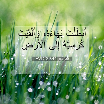 Picture 07 - اَلْمَزَامِيرُ 89:44 AVD - أَبْطَلْتَ بَهَاءَهُ، - Bible Verse Picture
