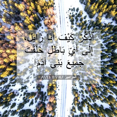Picture 07 - اَلْمَزَامِيرُ 89:47 AVD - ٱذْكُرْ كَيْفَ أَنَا - Bible Verse Picture