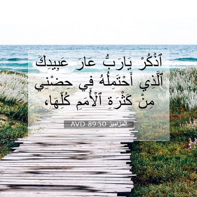 Picture 07 - اَلْمَزَامِيرُ 89:50 AVD - ٱذْكُرْ يَارَبُّ عَارَ - Bible Verse Picture