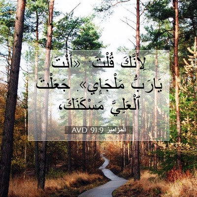 Picture 07 - اَلْمَزَامِيرُ 91:9 AVD - لِأَنَّكَ قُلْتَ: «أَنْتَ - Bible Verse Picture