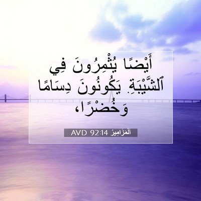 Picture 07 - اَلْمَزَامِيرُ 92:14 AVD - أَيْضًا يُثْمِرُونَ فِي - Bible Verse Picture