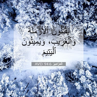 Picture 07 - اَلْمَزَامِيرُ 94:6 AVD - يَقْتُلُونَ ٱلْأَرْمَلَةَ - Bible Verse Picture