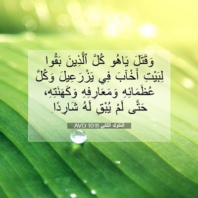 Picture 07 - اَلْمُلُوكِ ٱلثَّانِي 10:11 AVD - وَقَتَلَ يَاهُو كُلَّ - Bible Verse Picture