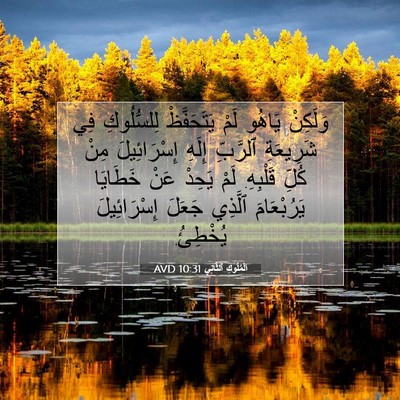 Picture 07 - اَلْمُلُوكِ ٱلثَّانِي 10:31 AVD - وَلَكِنْ يَاهُو لَمْ - Bible Verse Picture