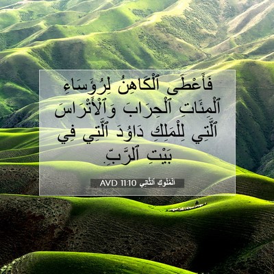 Picture 07 - اَلْمُلُوكِ ٱلثَّانِي 11:10 AVD - فَأَعْطَى ٱلْكَاهِنُ - Bible Verse Picture