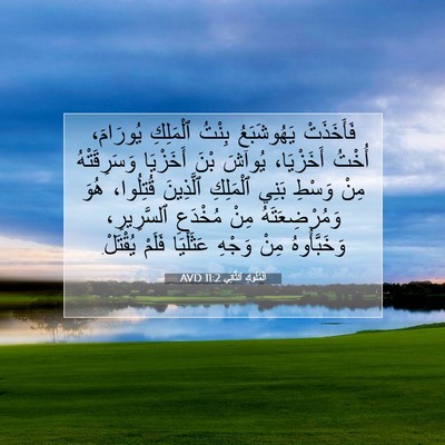 Picture 07 - اَلْمُلُوكِ ٱلثَّانِي 11:2 AVD - فَأَخَذَتْ يَهُوشَبَعُ - Bible Verse Picture
