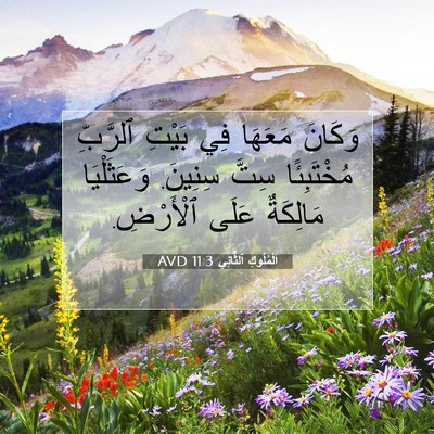 Picture 07 - اَلْمُلُوكِ ٱلثَّانِي 11:3 AVD - وَكَانَ مَعَهَا فِي بَيْتِ - Bible Verse Picture