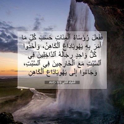 Picture 07 - اَلْمُلُوكِ ٱلثَّانِي 11:9 AVD - فَفَعَلَ رُؤَسَاءُ - Bible Verse Picture