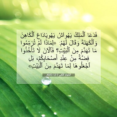 Picture 07 - اَلْمُلُوكِ ٱلثَّانِي 12:7 AVD - فَدَعَا ٱلْمَلِكُ - Bible Verse Picture