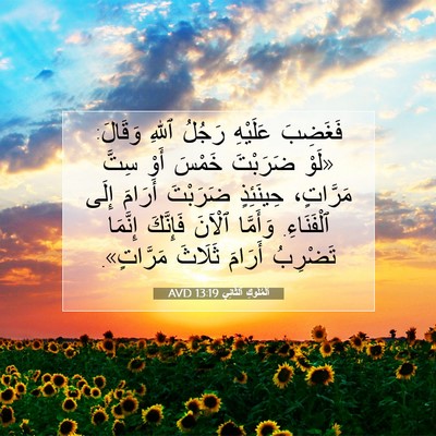 Picture 07 - اَلْمُلُوكِ ٱلثَّانِي 13:19 AVD - فَغَضِبَ عَلَيْهِ رَجُلُ - Bible Verse Picture