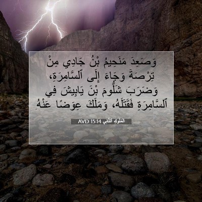 Picture 07 - اَلْمُلُوكِ ٱلثَّانِي 15:14 AVD - وَصَعِدَ مَنَحِيمُ بْنُ - Bible Verse Picture