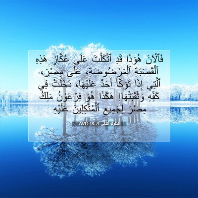 Picture 07 - اَلْمُلُوكِ ٱلثَّانِي 18:21 AVD - فَٱلْآنَ هُوَذَا قَدِ - Bible Verse Picture