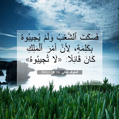 Picture 07 - اَلْمُلُوكِ ٱلثَّانِي 18:36 AVD - فَسَكَتَ ٱلشَّعْبُ وَلَمْ - Bible Verse Picture