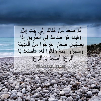 Picture 07 - اَلْمُلُوكِ ٱلثَّانِي 2:23 AVD - ثُمَّ صَعِدَ مِنْ هُنَاكَ - Bible Verse Picture