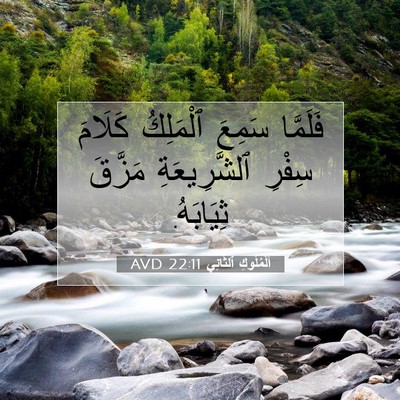 Picture 07 - اَلْمُلُوكِ ٱلثَّانِي 22:11 AVD - فَلَمَّا سَمِعَ ٱلْمَلِكُ - Bible Verse Picture