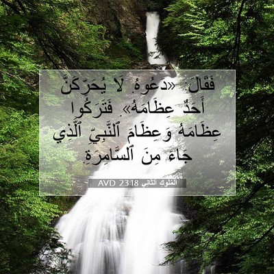 Picture 07 - اَلْمُلُوكِ ٱلثَّانِي 23:18 AVD - فَقَالَ: «دَعُوهُ. لَا - Bible Verse Picture