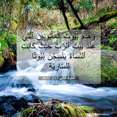 Picture 07 - اَلْمُلُوكِ ٱلثَّانِي 23:7 AVD - وَهَدَمَ بُيُوتَ - Bible Verse Picture