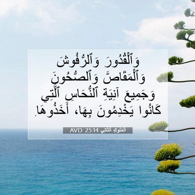 Picture 07 - اَلْمُلُوكِ ٱلثَّانِي 25:14 AVD - وَٱلْقُدُورَ وَٱلرُّفُوشَ - Bible Verse Picture